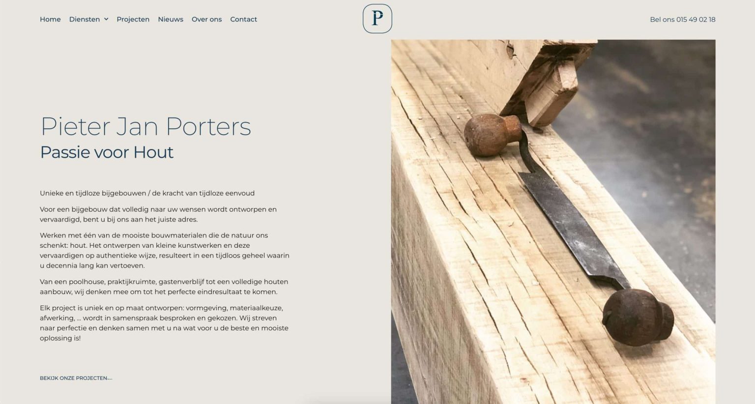 Fast Solutions - Ontwerp van de website van Peter.